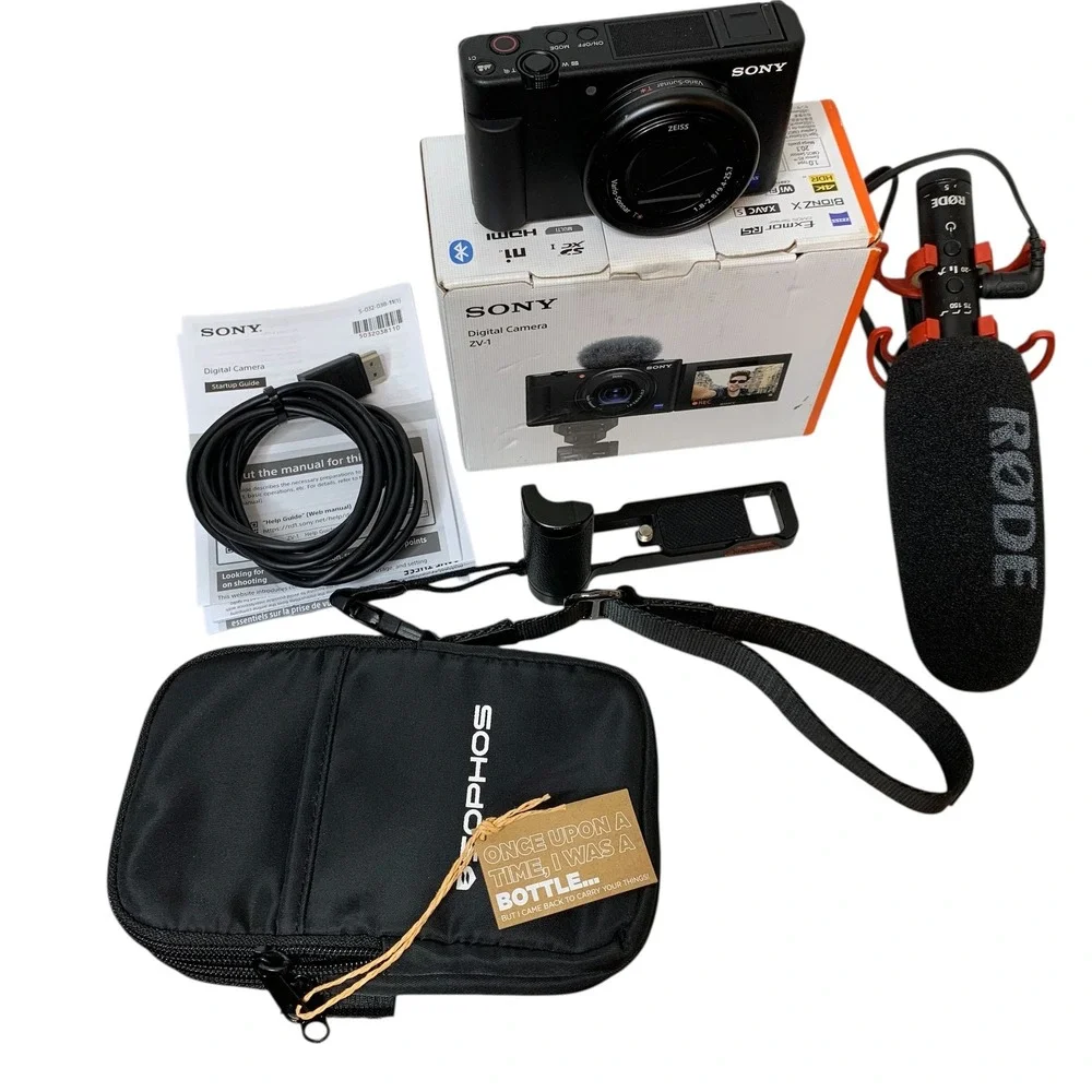 Sony ZV-1 4K Vlogging Camera RODE VideoMic NTG Neewer Creator Bundle